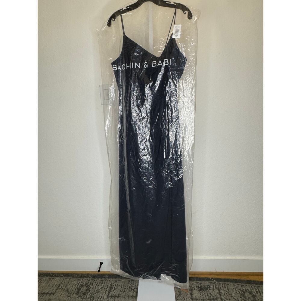 NWT Sachin & Babi Paulina Dress Cowl Neck Gown Navy - Picture 4 of 7